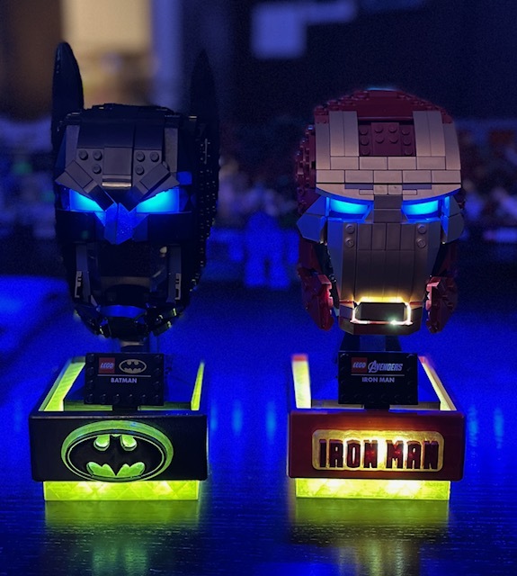 LED Illuminated Pedestal for Lego Helmets by maandren Download free STL model