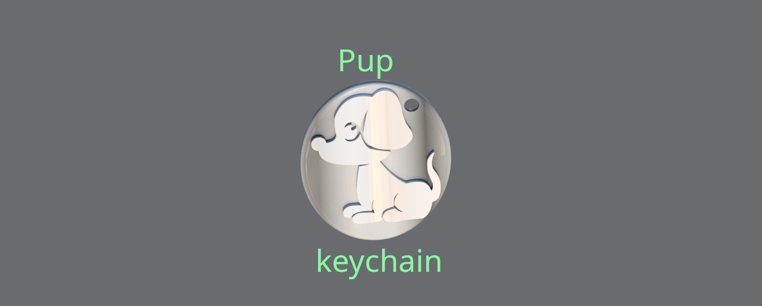 Pup keychain