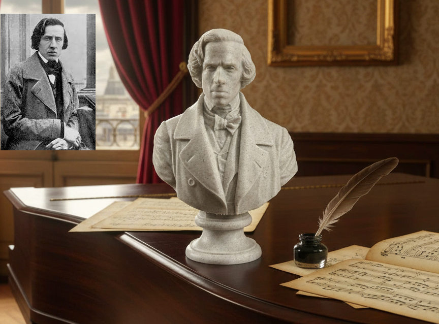Frédéric (Fryderyk Franciszek) Chopin - Bust