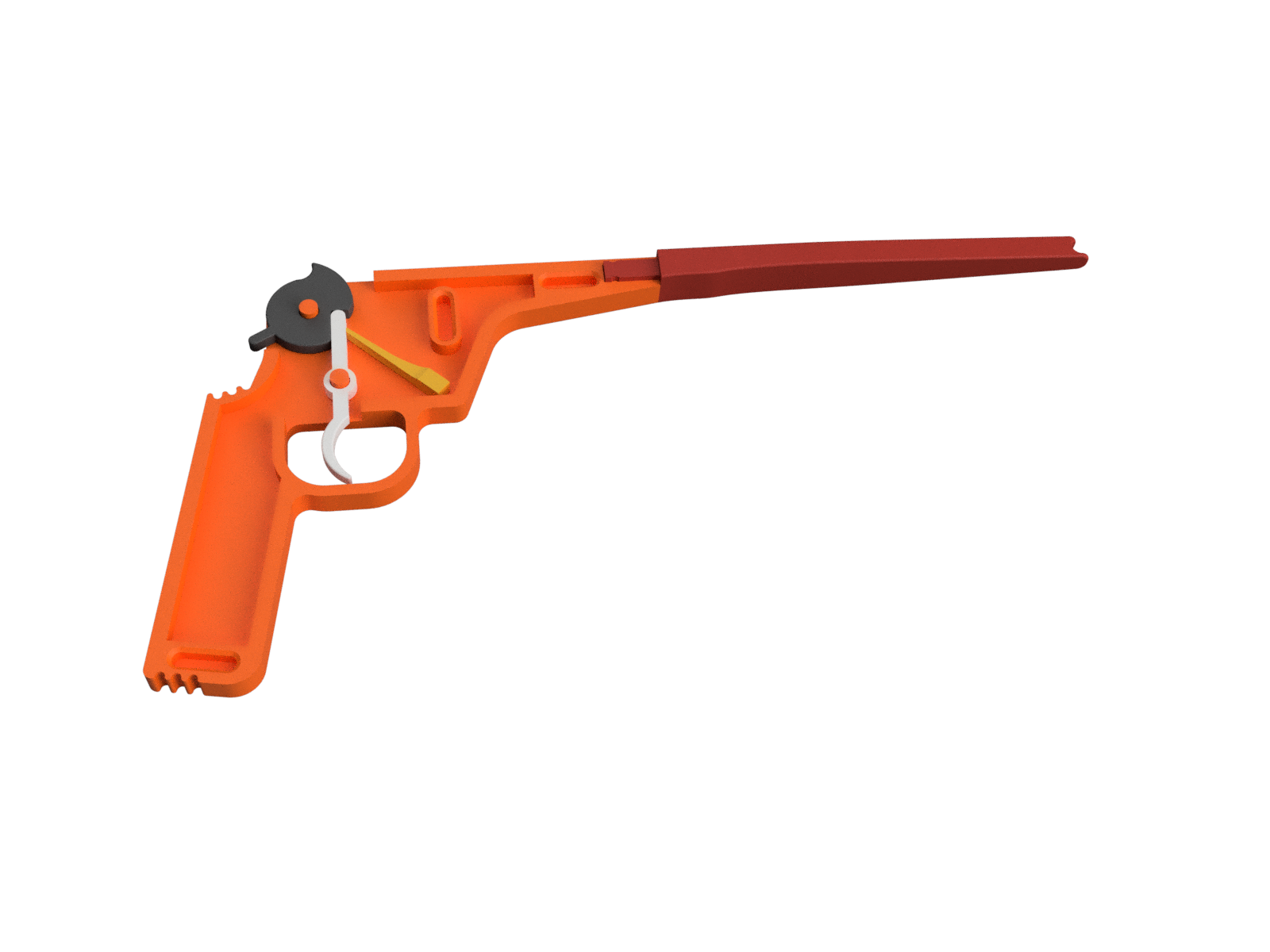 Rubber Band Gun (No hardware required!) by Seth Download free STL