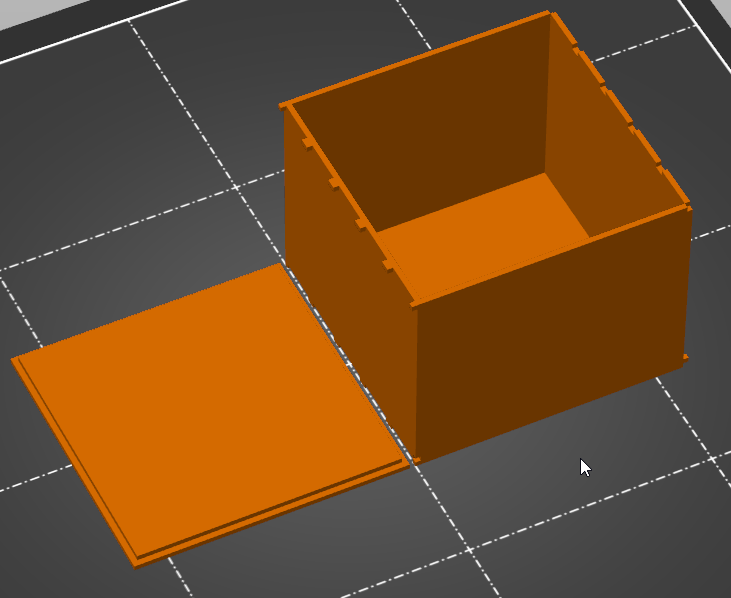 5cm square box with lid - Modular