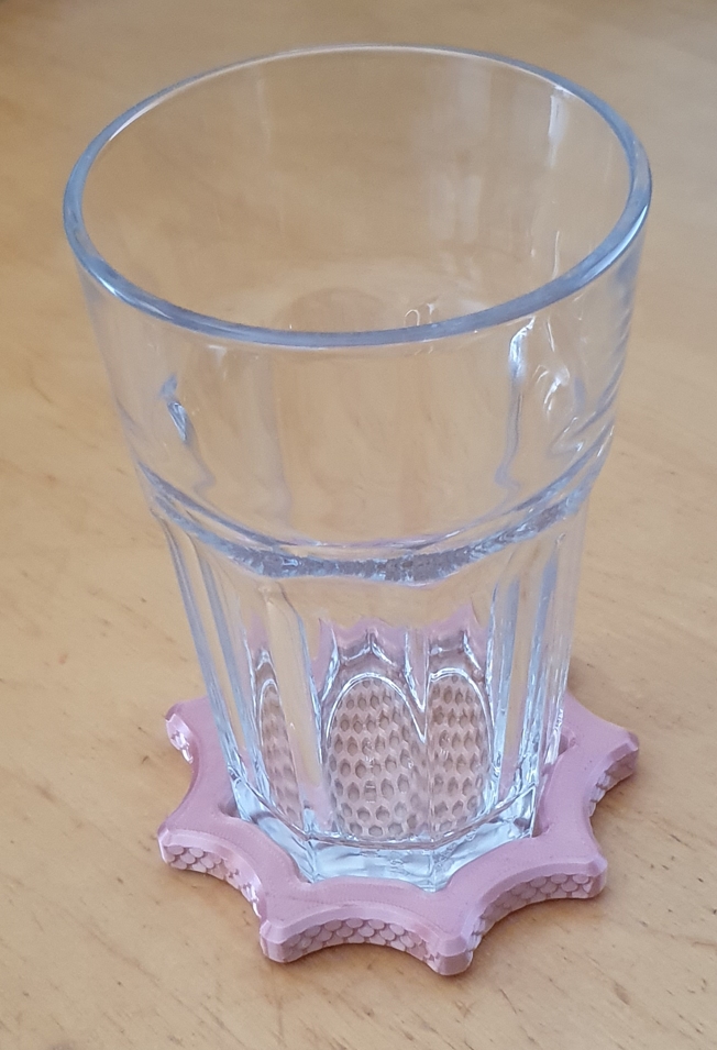 coaster for IKEA "nonagon" style drinking glasses
