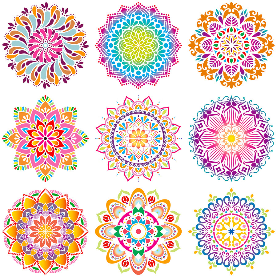 Airbrush stencil set Mandala by Algernon Download free STL model