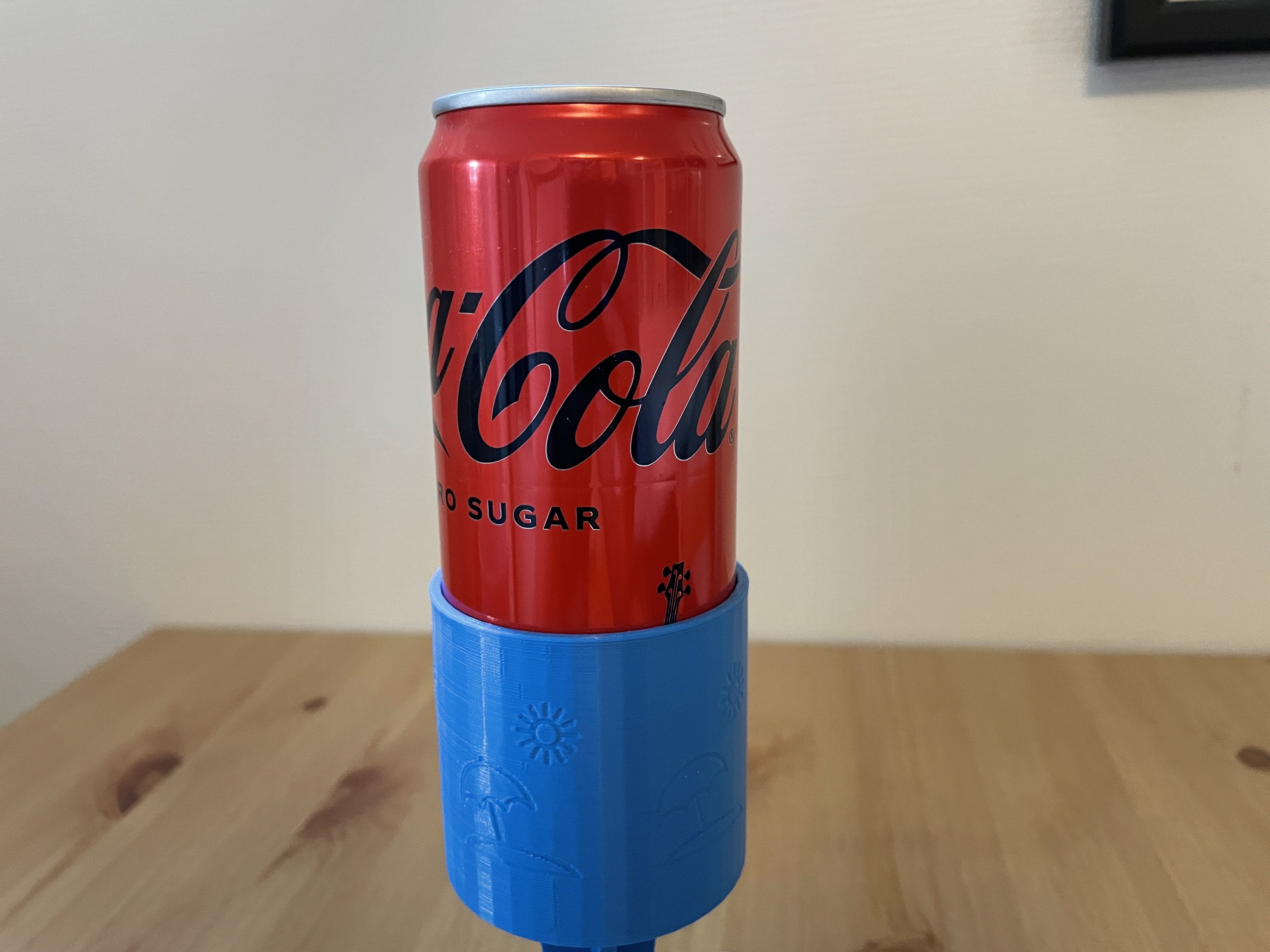 Beach drink holder for Coca-Cola or other drinks