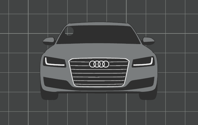 Car Keychain - Audi A8 (gen. D4)