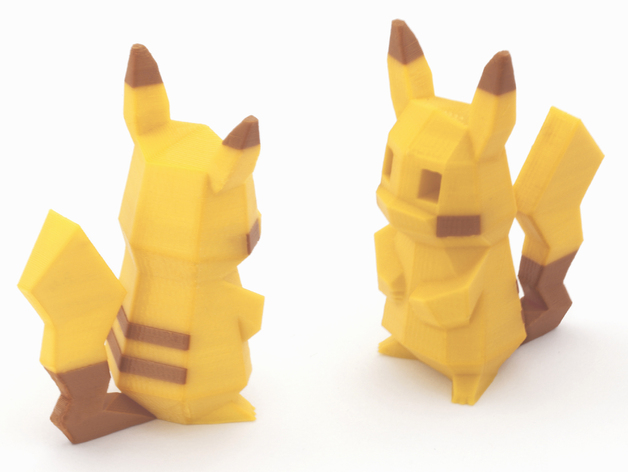 Low-Poly Pikachu - Multi and Dual Extrusion version
