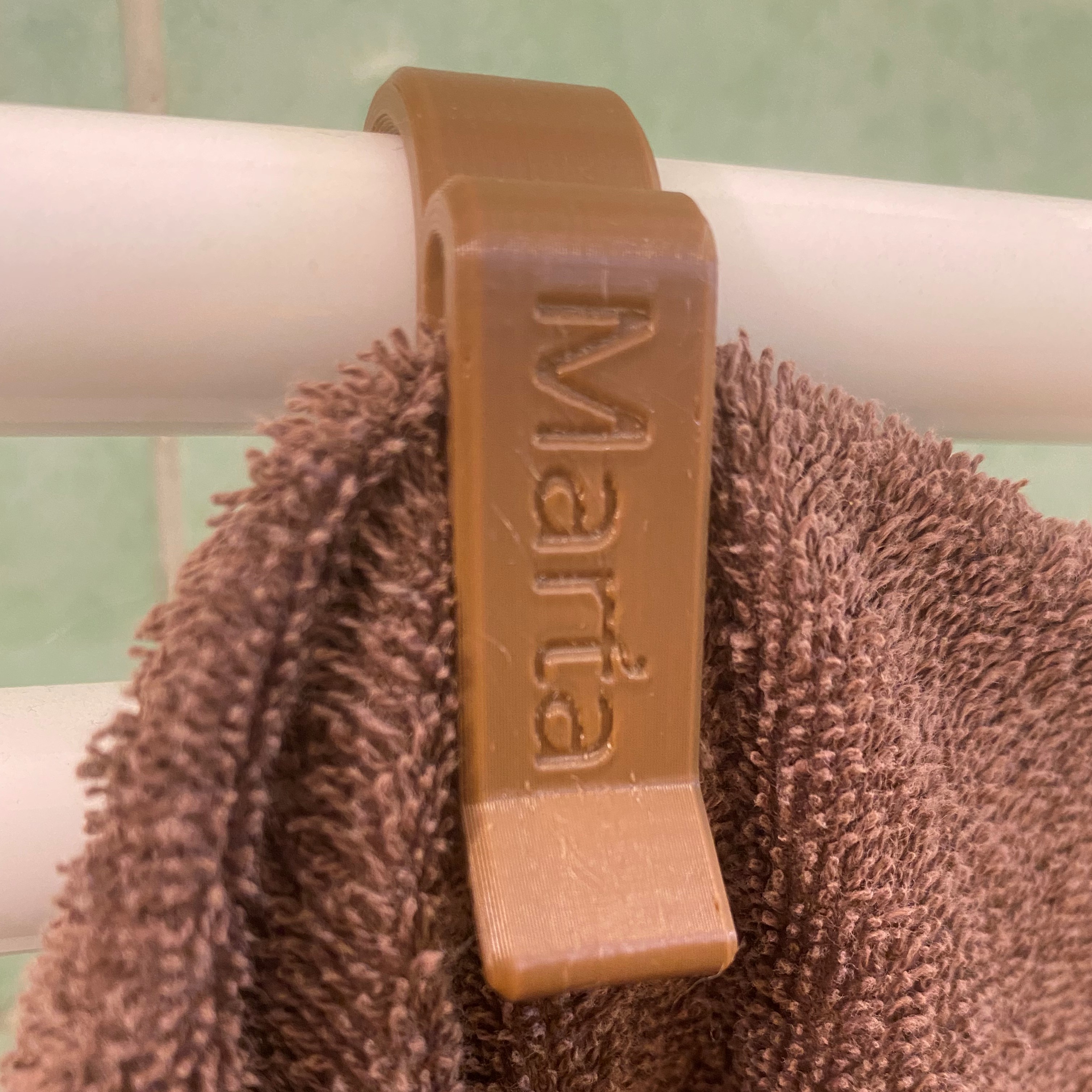Towel radiator hanger with names by Tommi Download free STL model