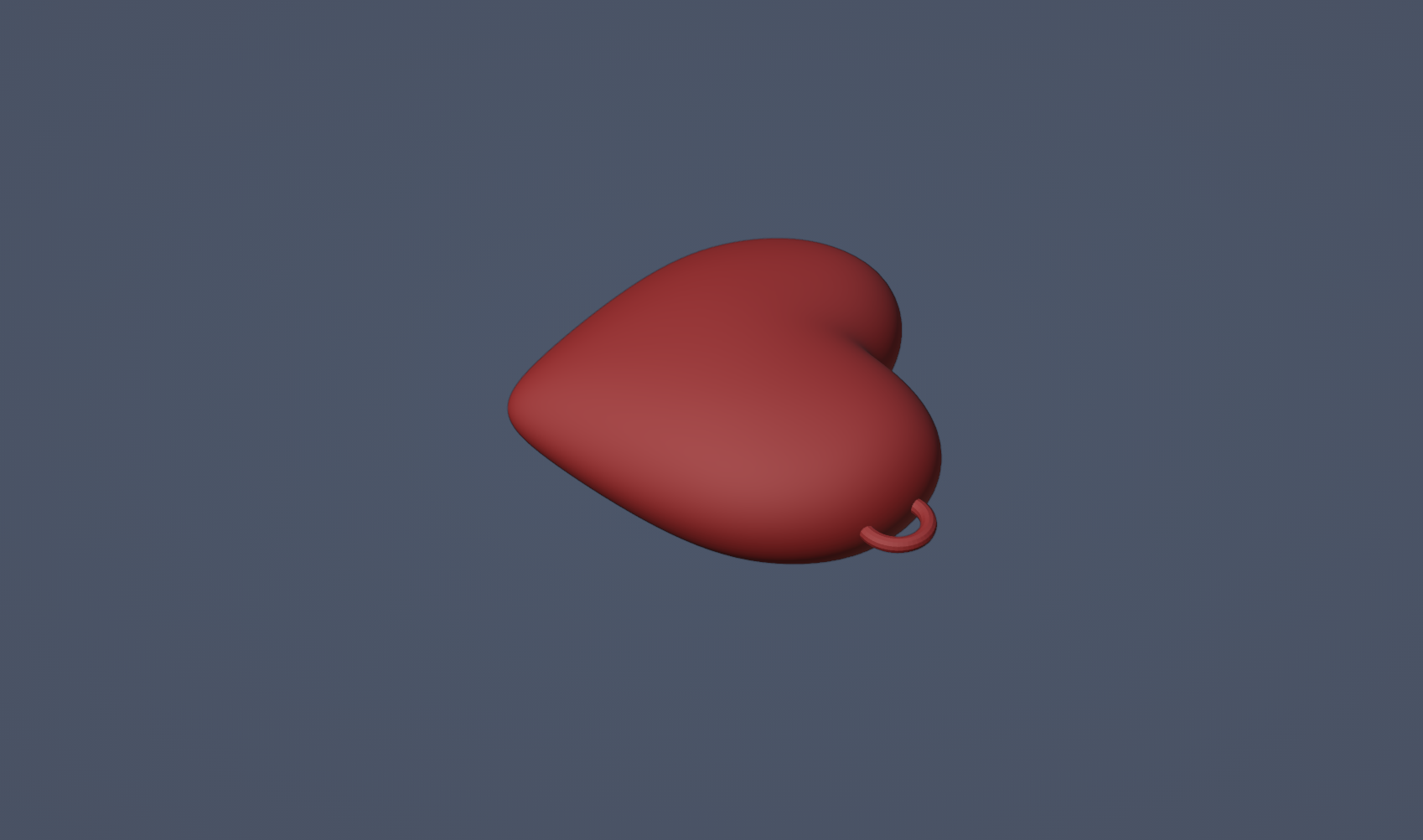 Heart keychain 3d