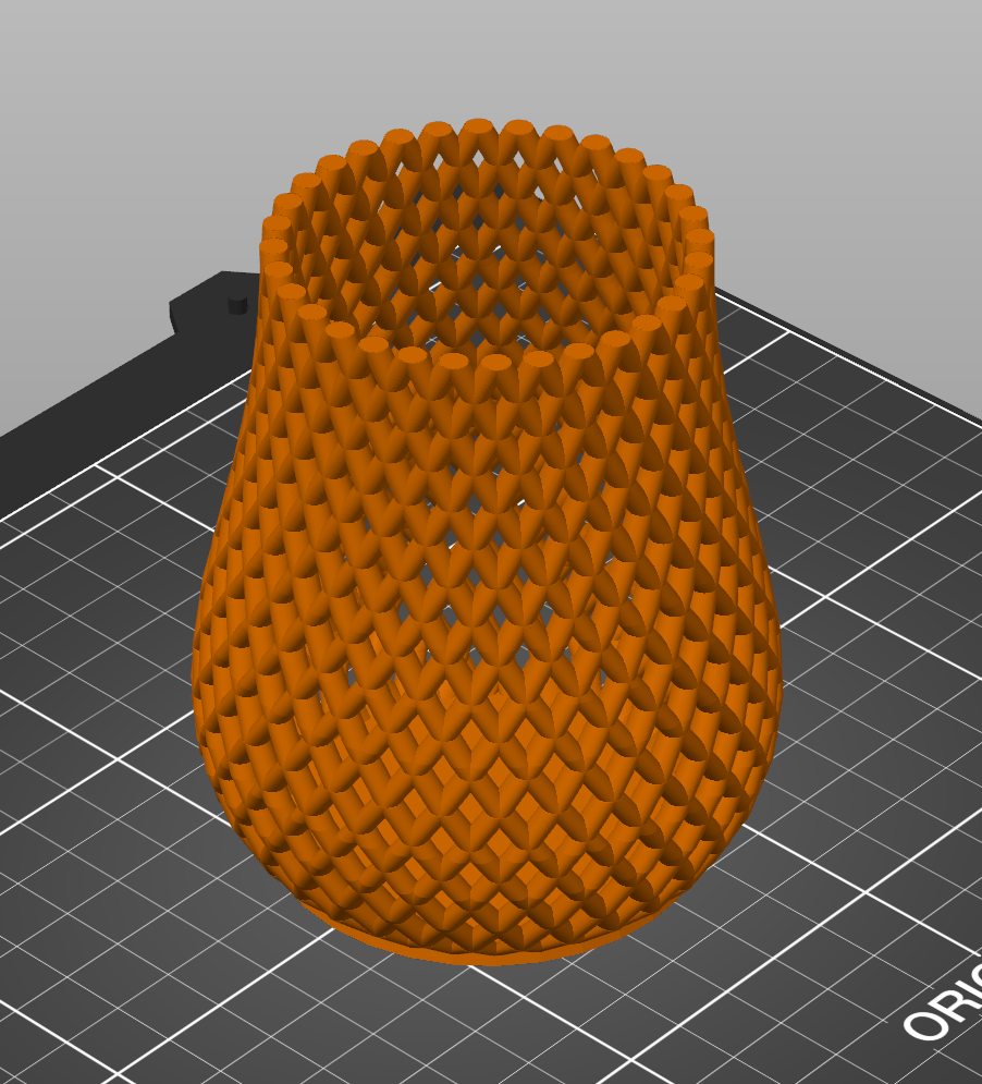 Rounded pen holder
