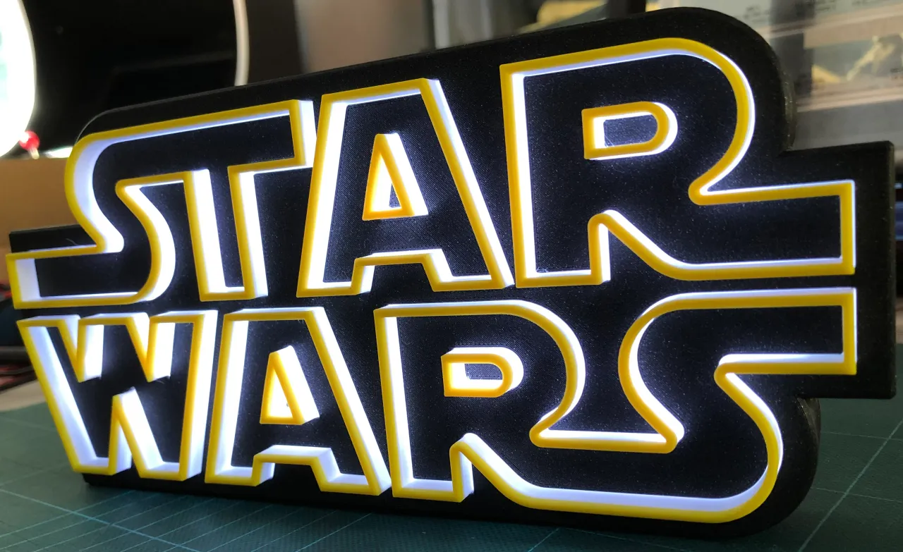 Star wars light deals sign