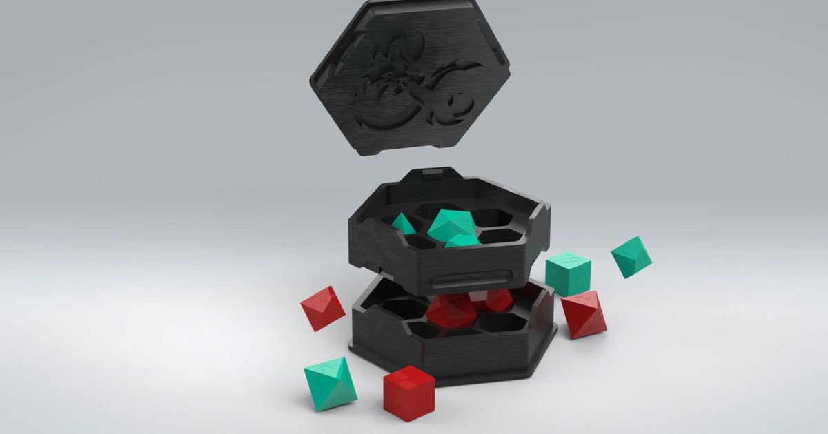 Stackable D&D Dice Box by Jelle Download free STL model