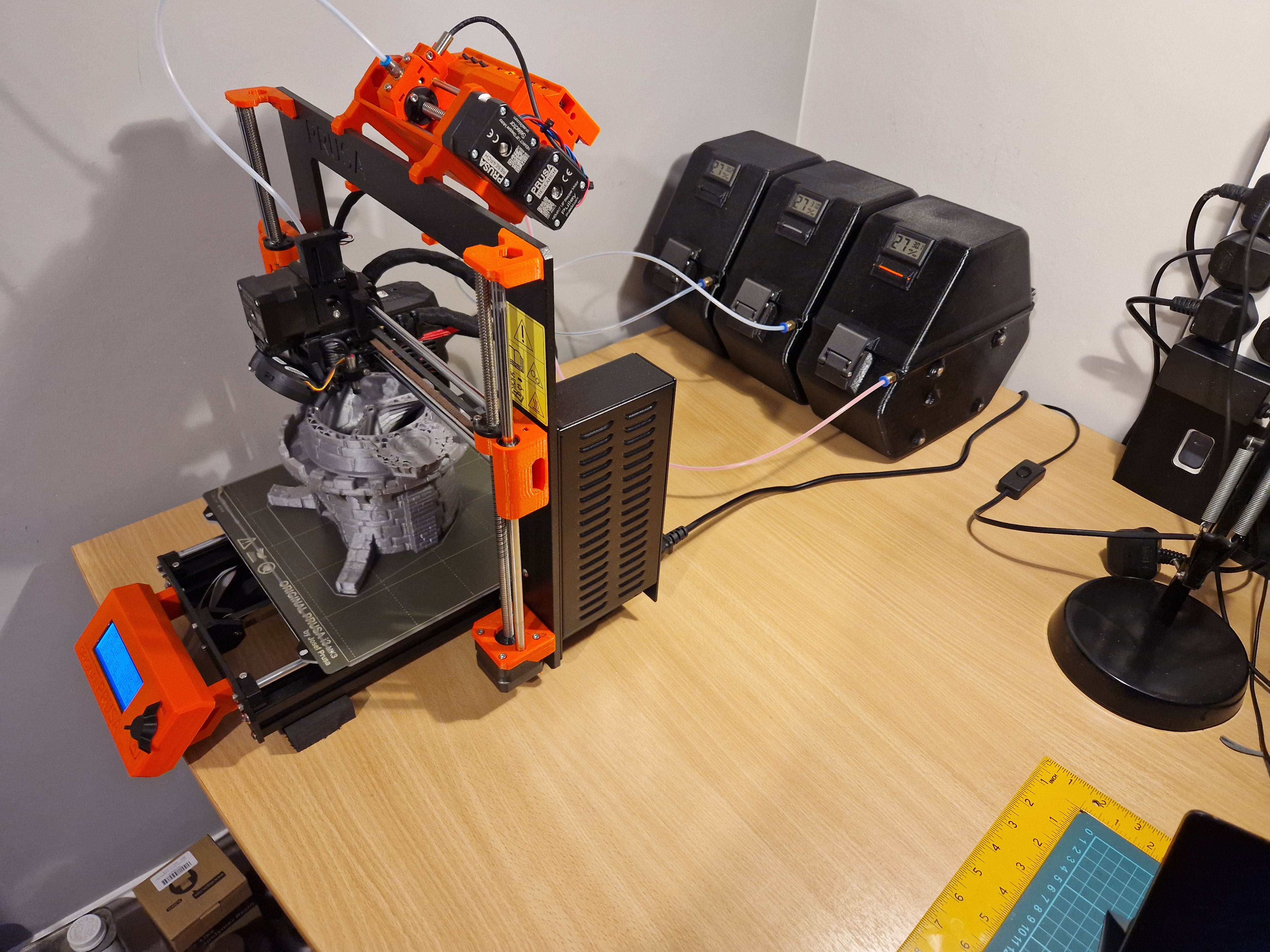 Filament Box with integrated filament buffer for MMU