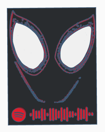 Miles morales sunflower Spotify code plate