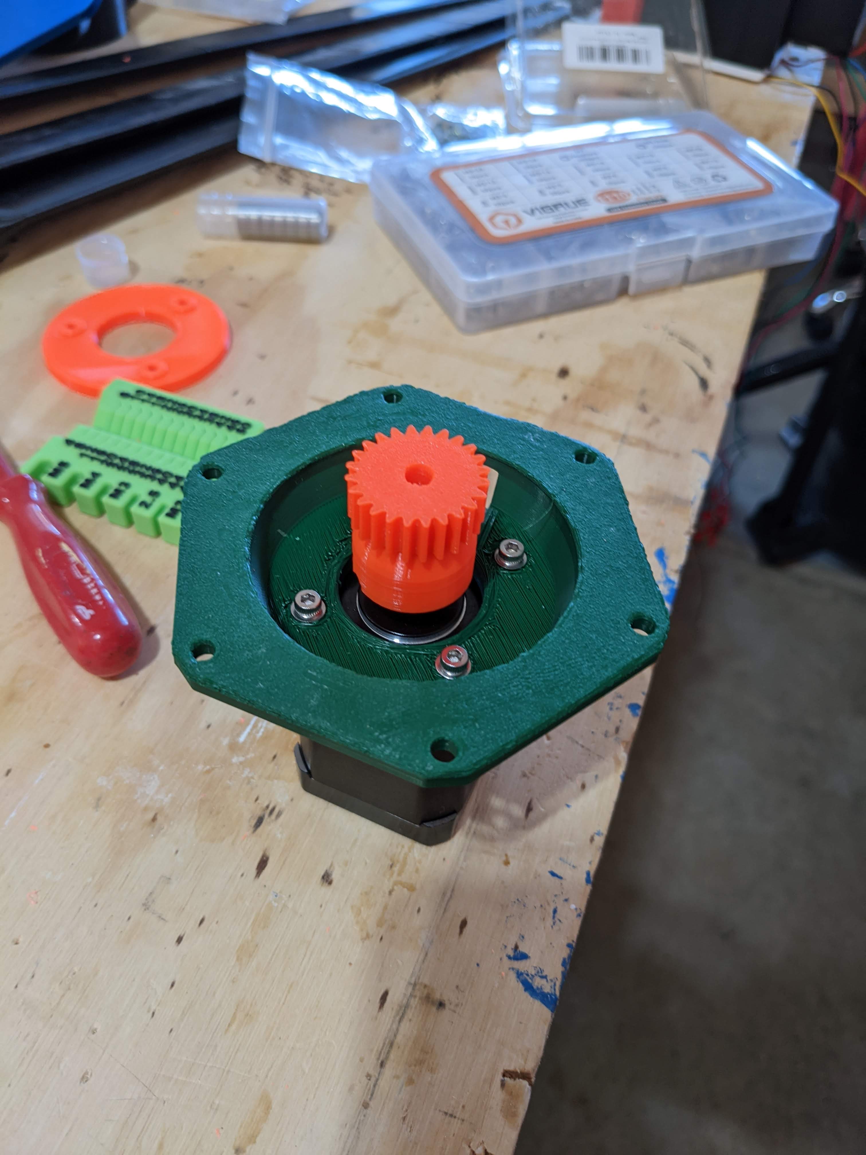 Nema 17 adapter for Planetary Gearbox from Youtuber "Let's print"