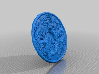  Wood Sculpture Plate（scanned by Revopoint MIN）