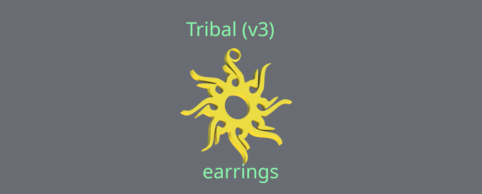 Tribal earrings (v3)