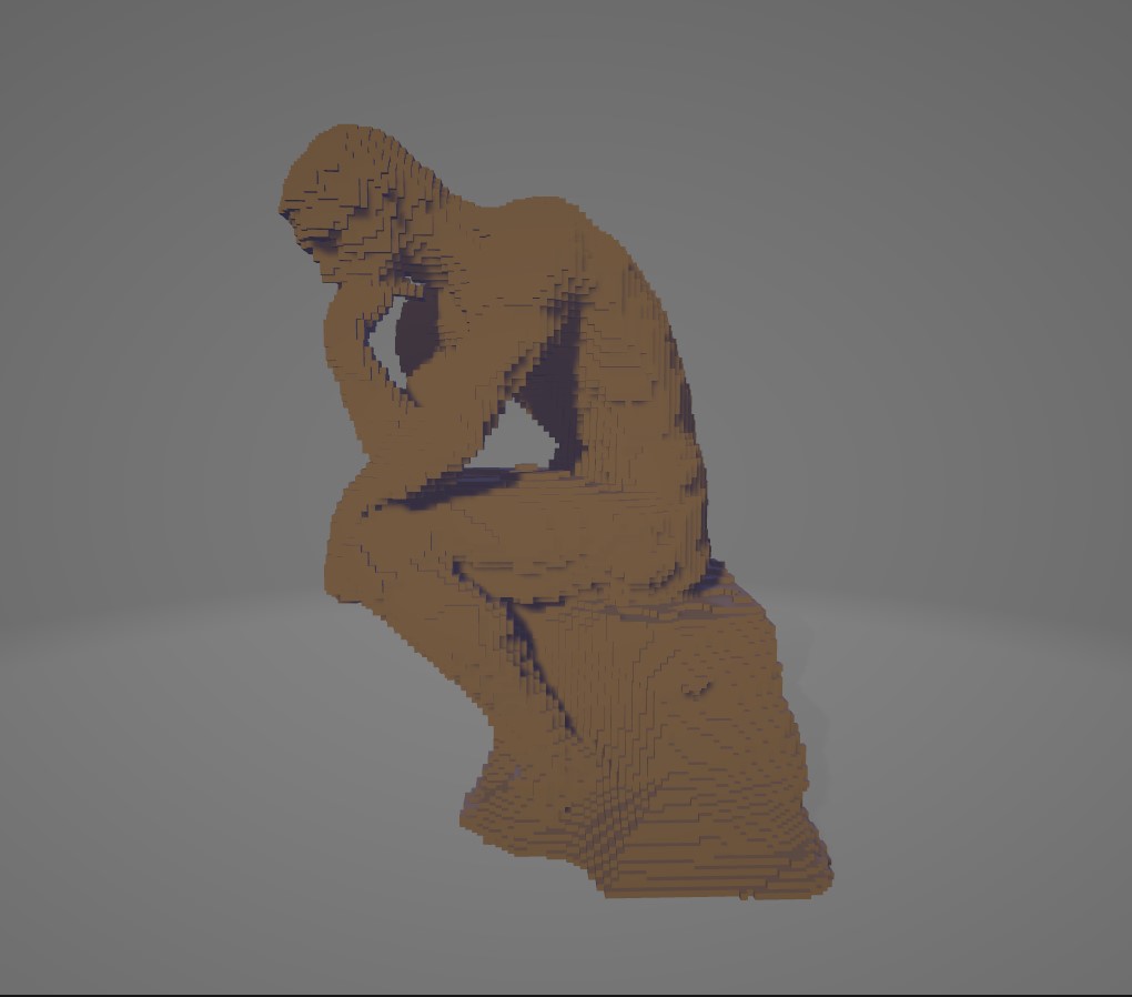Rodin's Blocky Thinker