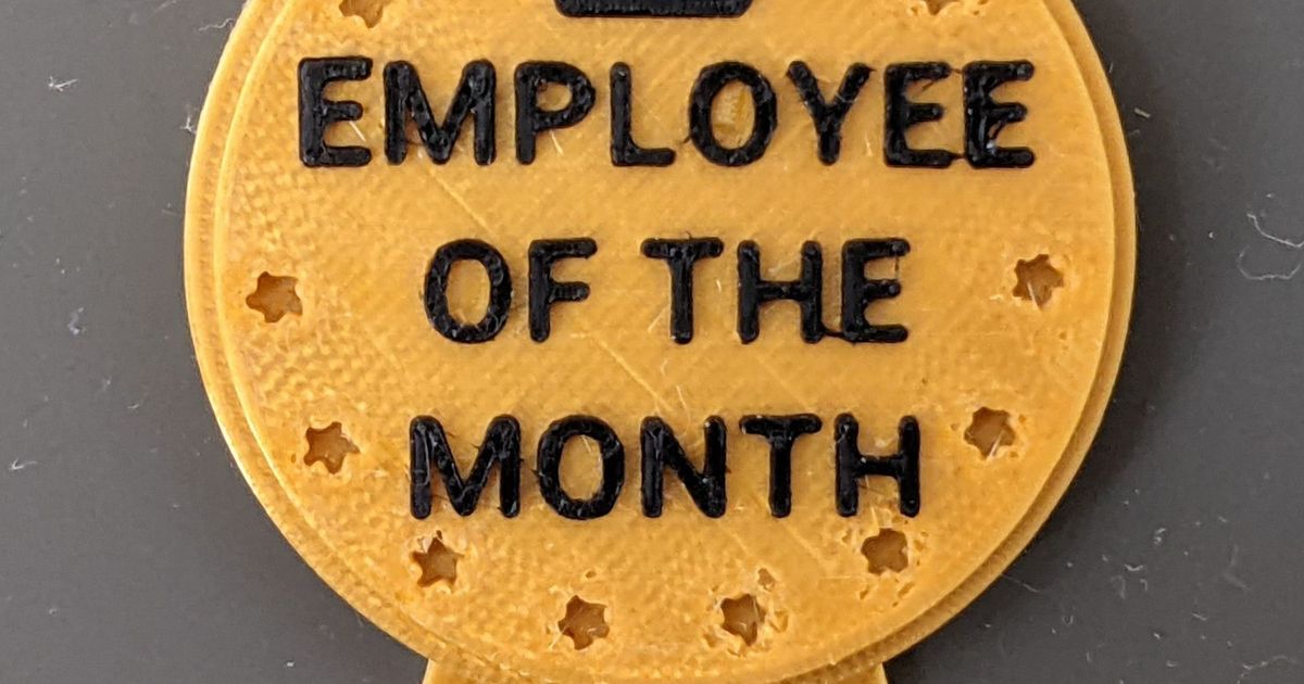 Employee Of The Month Fridge Magnet By Jayjey 