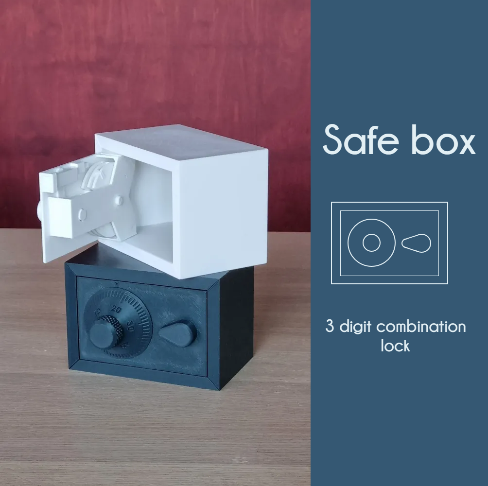 Safe box 3 digit combination by Hugo Download free STL model