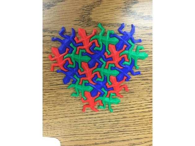 MC Escher Lizard Puzzle & Box