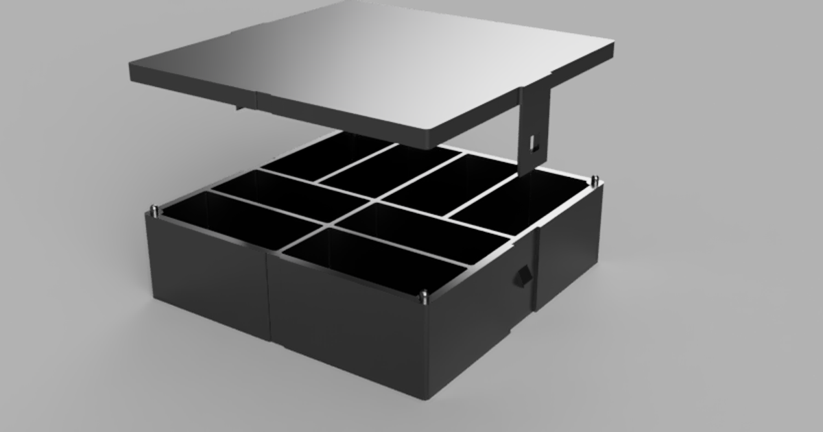 3 Compartment organizer box by 3d_goodtimes, Download free STL model