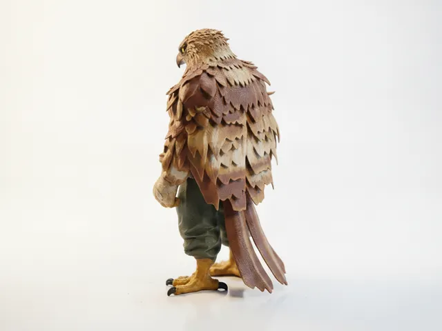Eagle Warrior Figurine Animal Statue 3D Printable
