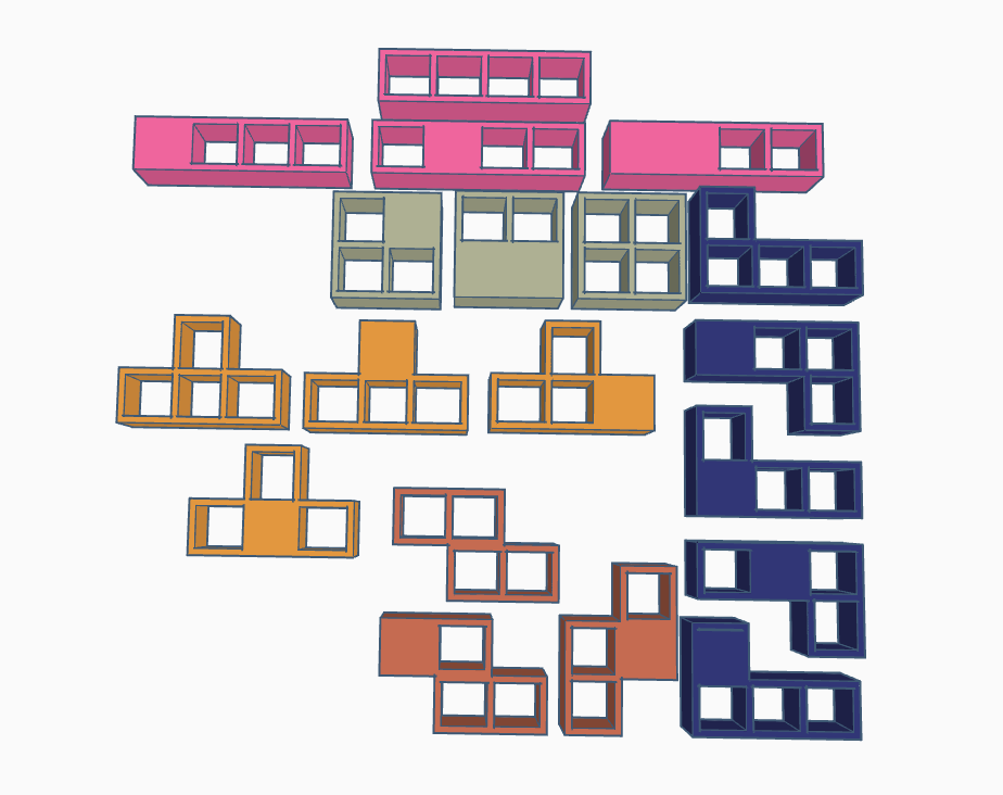 Balance Tetris weighted parts remix 3D model thumbnail