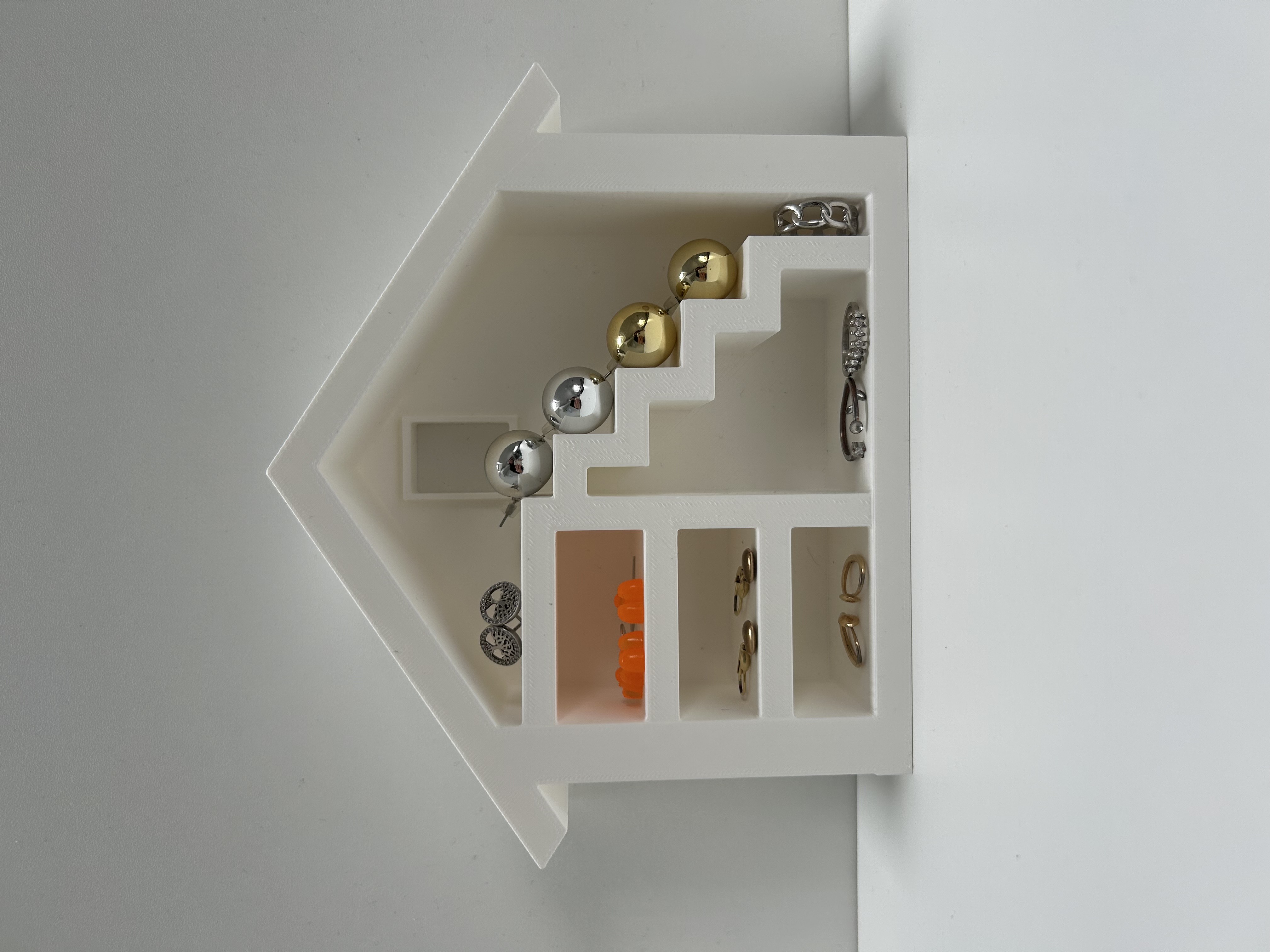 Mini House Shelf Organizer – With Stairs