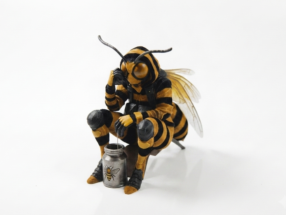 Bee Man Humanoid Sculpture Animal Figurine