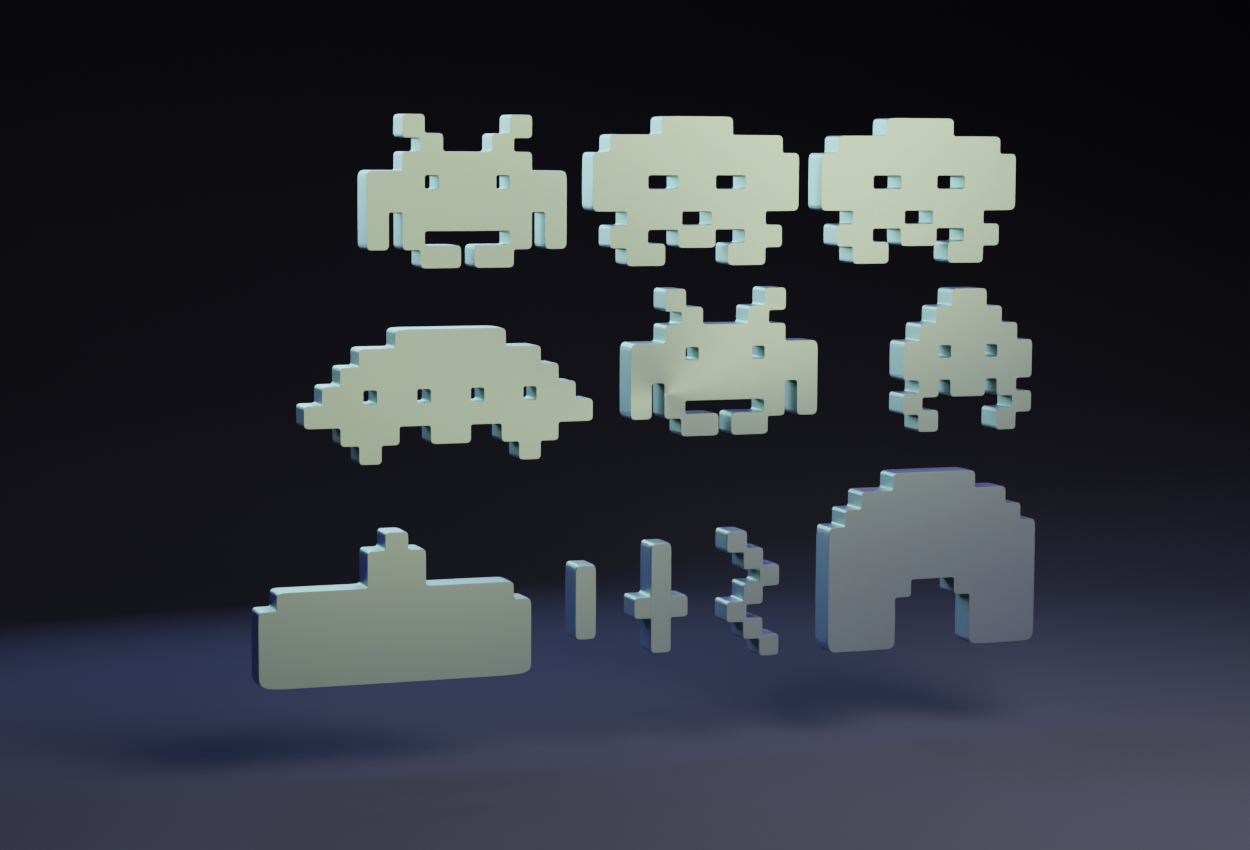 Classic Space Invaders Set