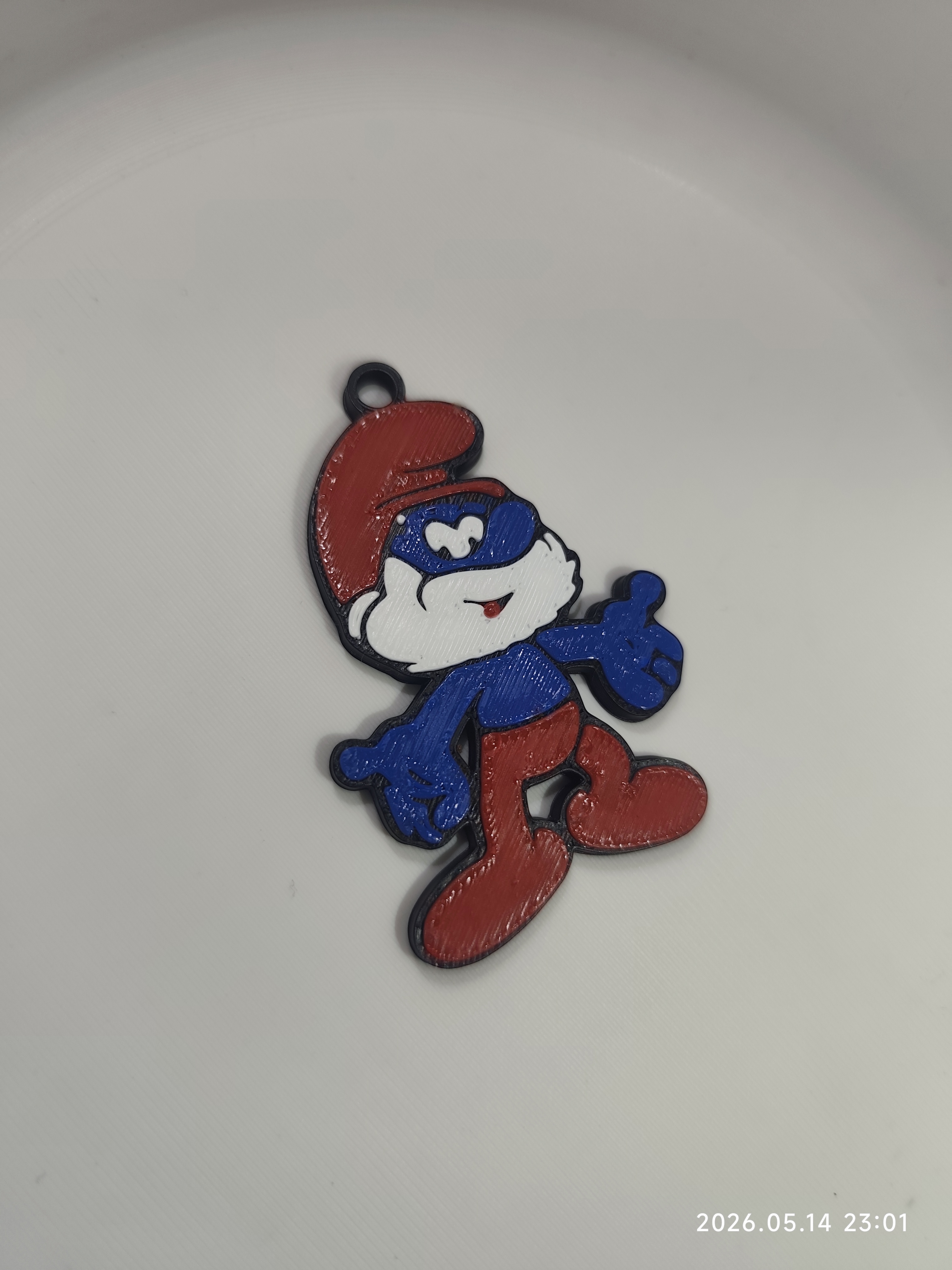 Papa Smurf keychain