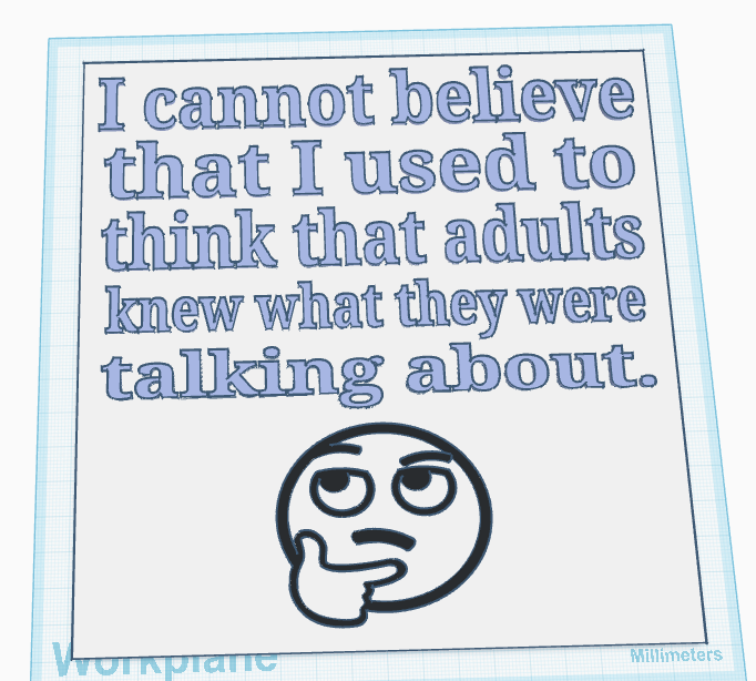 Thinking About Adults Sign