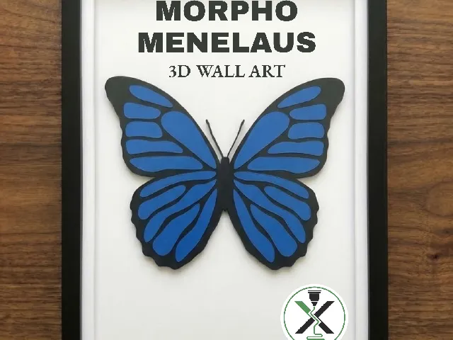 Butterfly Morpho Menelaus - 3D Wall Art