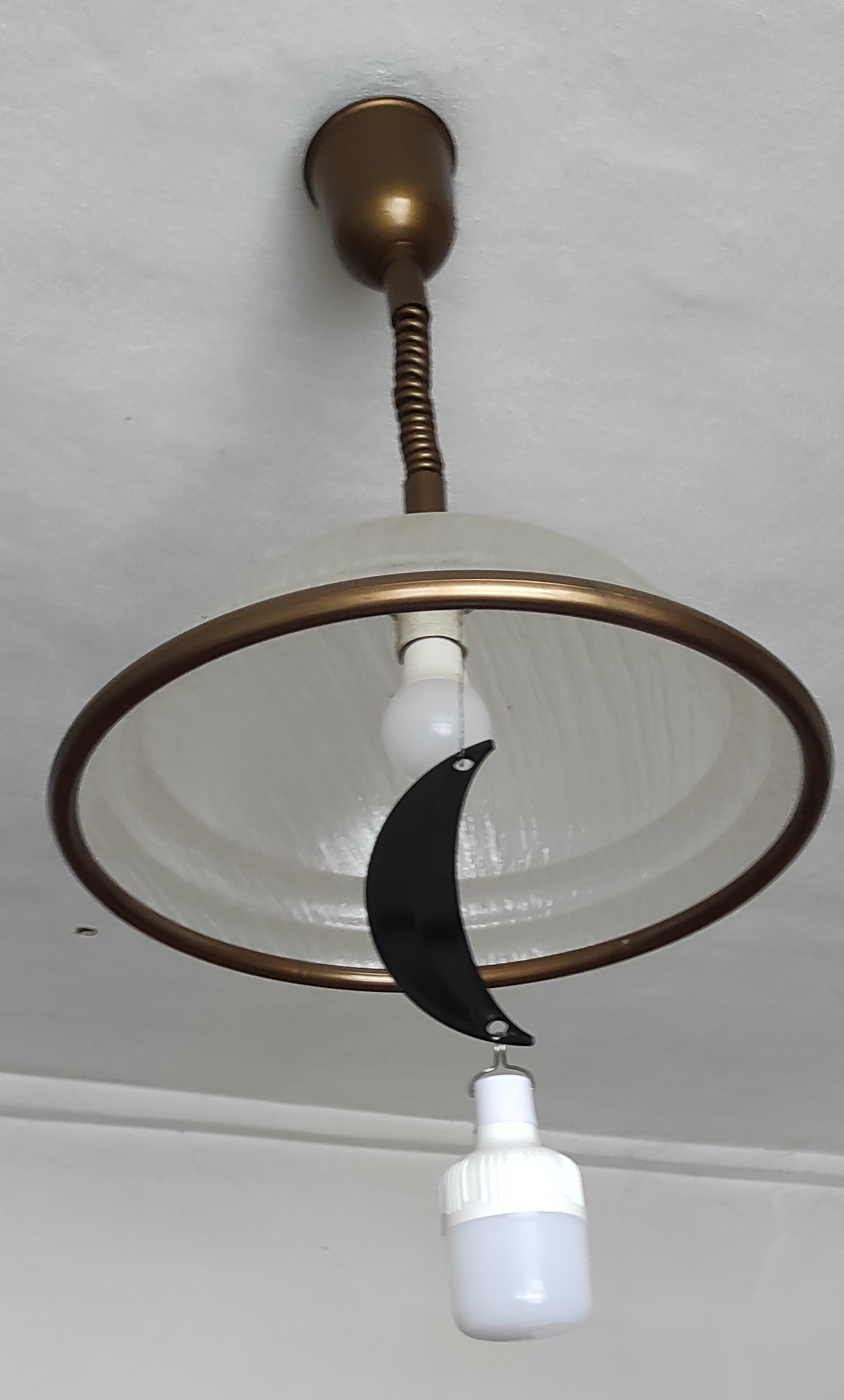 Crescent moon with holes