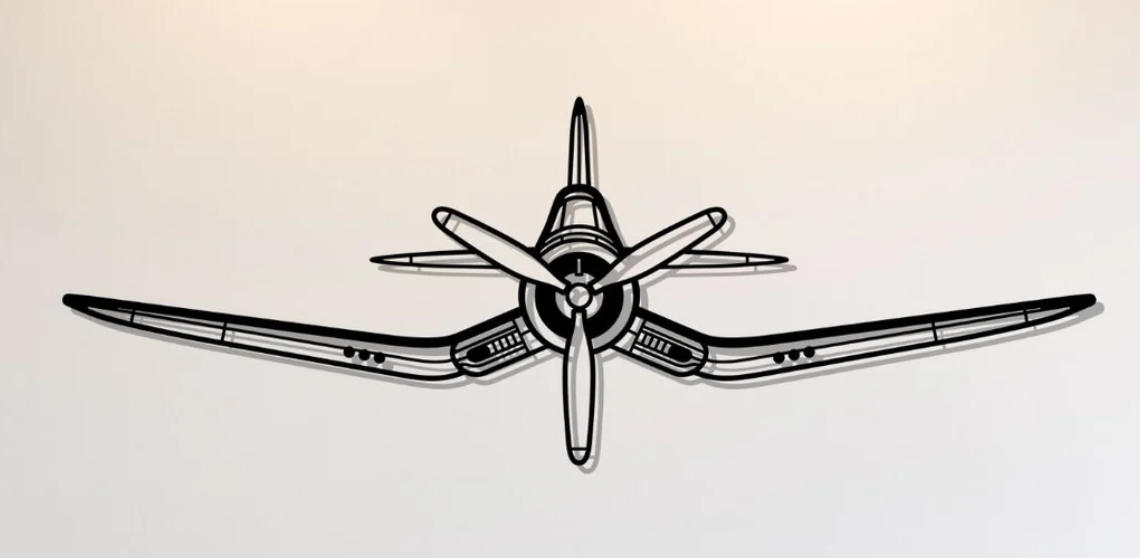 Chance Vought F4U Corsair Front Wall Art