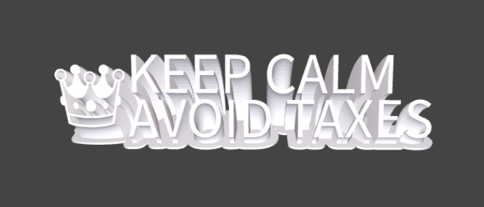 Keep calm avoid taxes funny sign