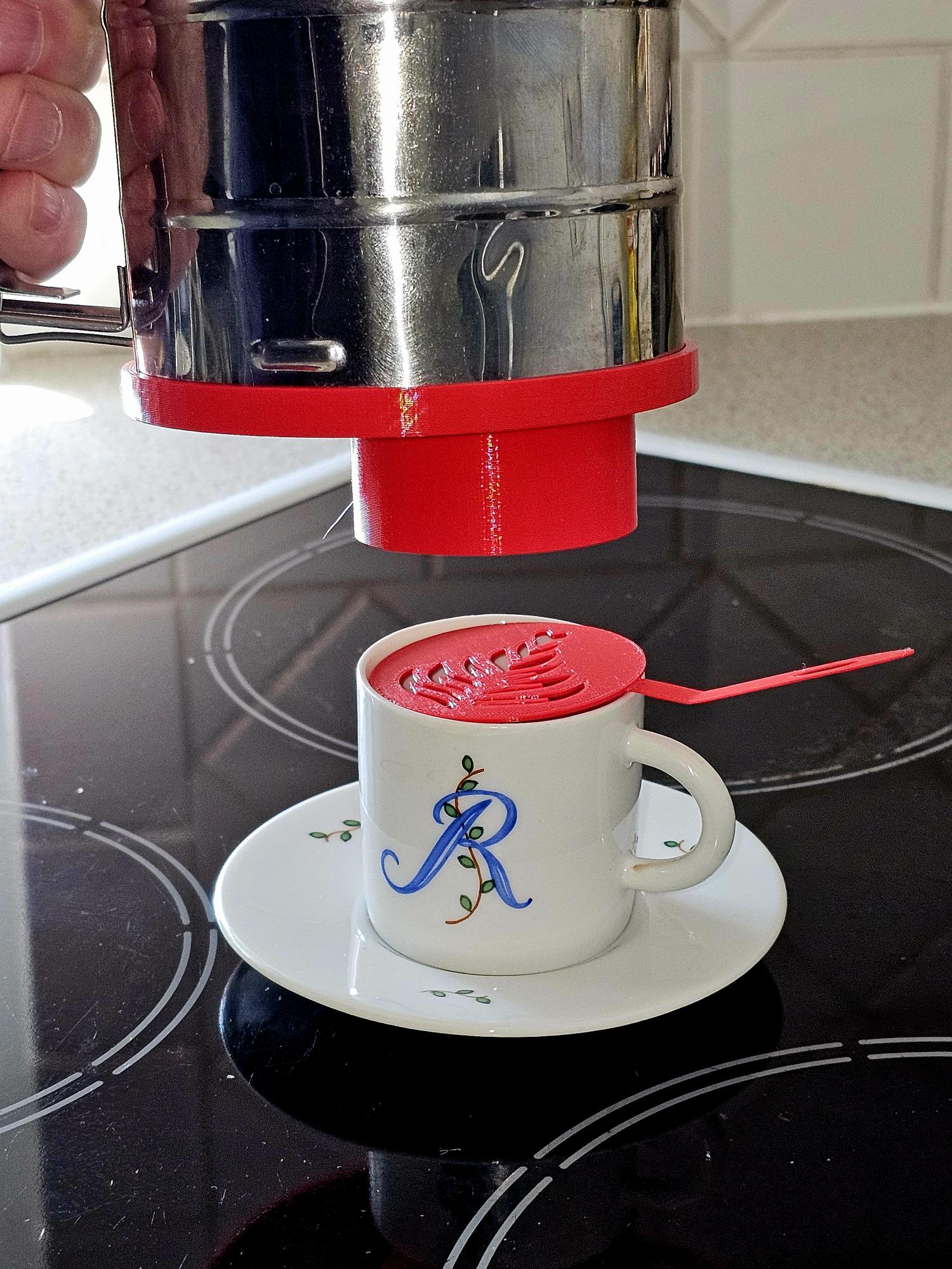 Scattering Aid for CoffeeBeans Barista Stencils
