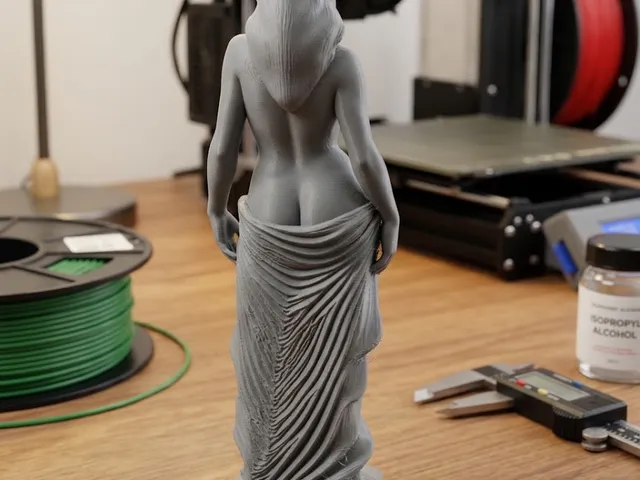 statue of a topless woman