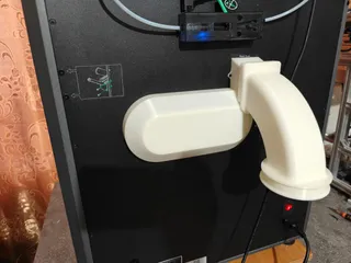 Рециркуляция горячего потока для Creality K2 Plus, с отводом отходов в пакет/коробку.