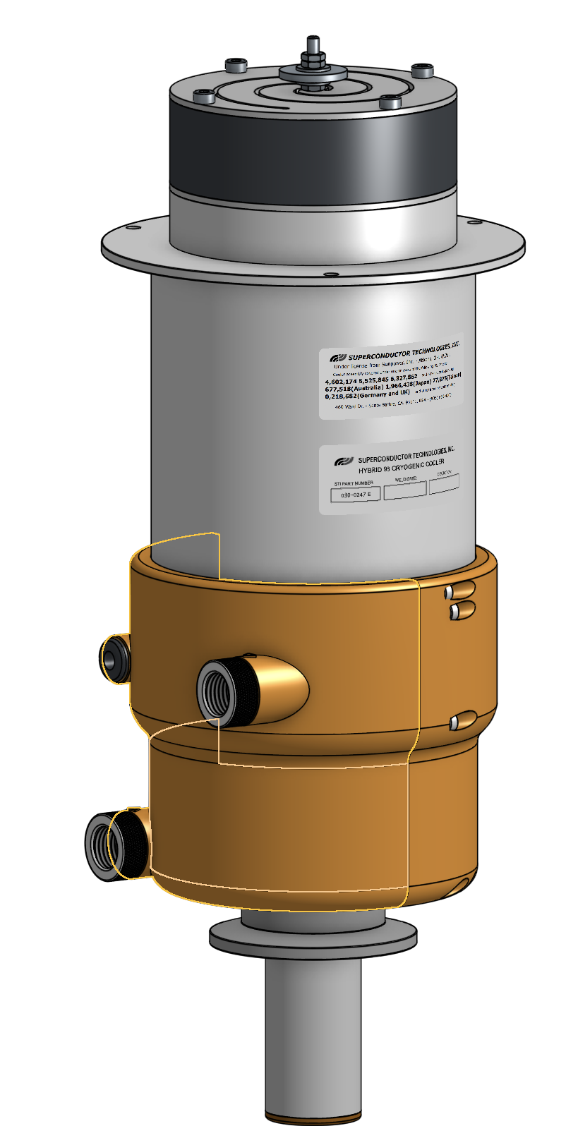 STI Cryocooler water cooling jacket (without temp probe)