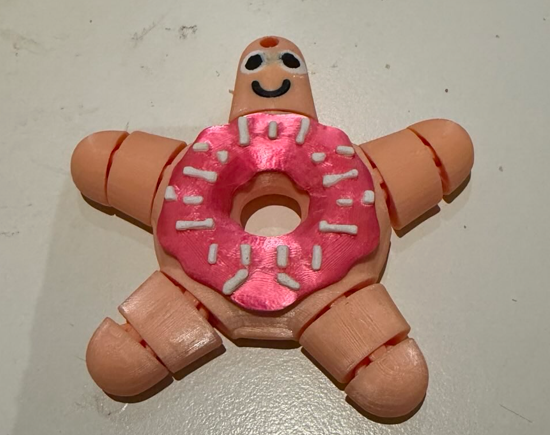 Flexi Donut Starfish keychain