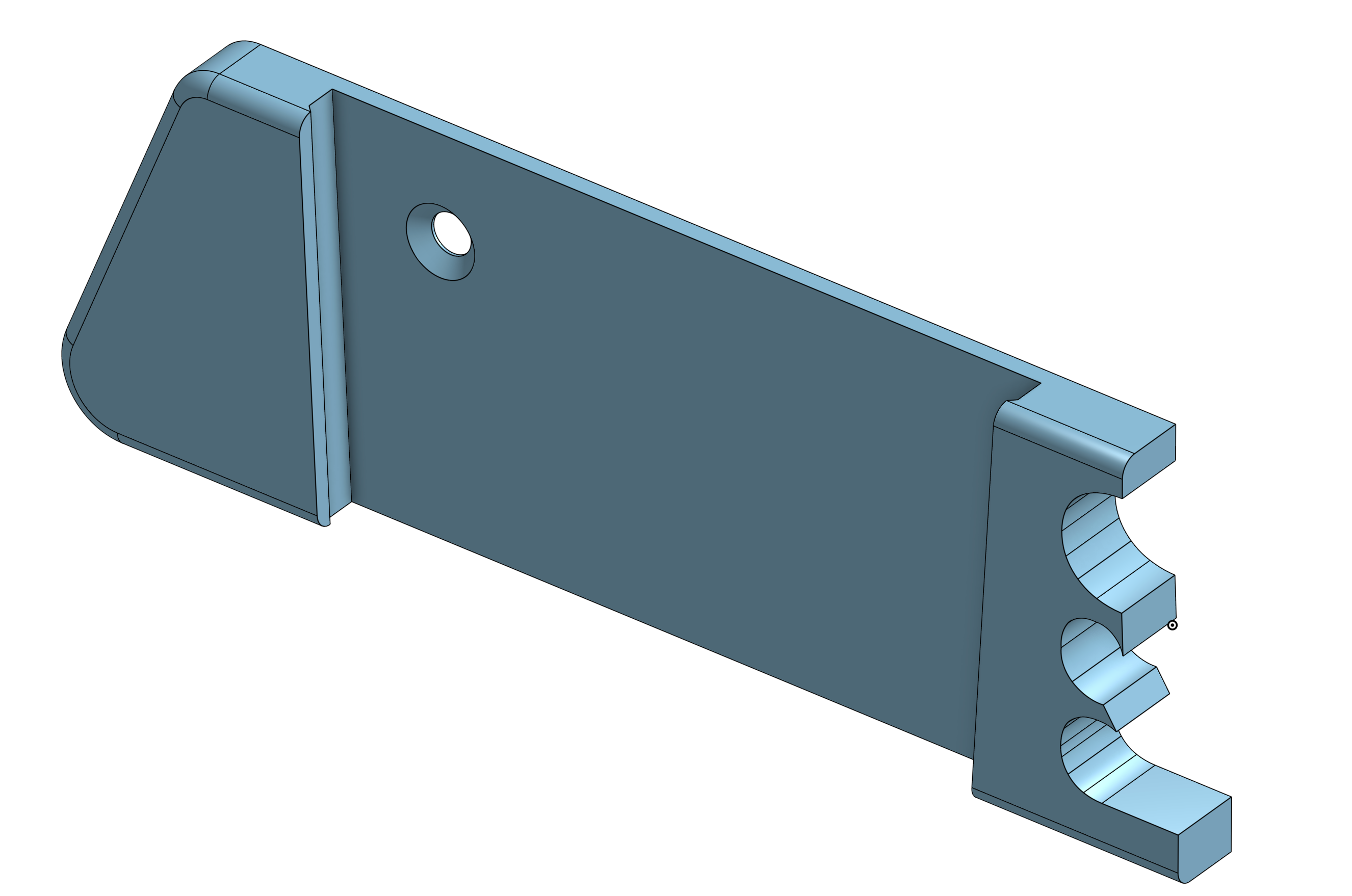 Wall-Mounted Ski Rack with Gravity-Fit V-Groove