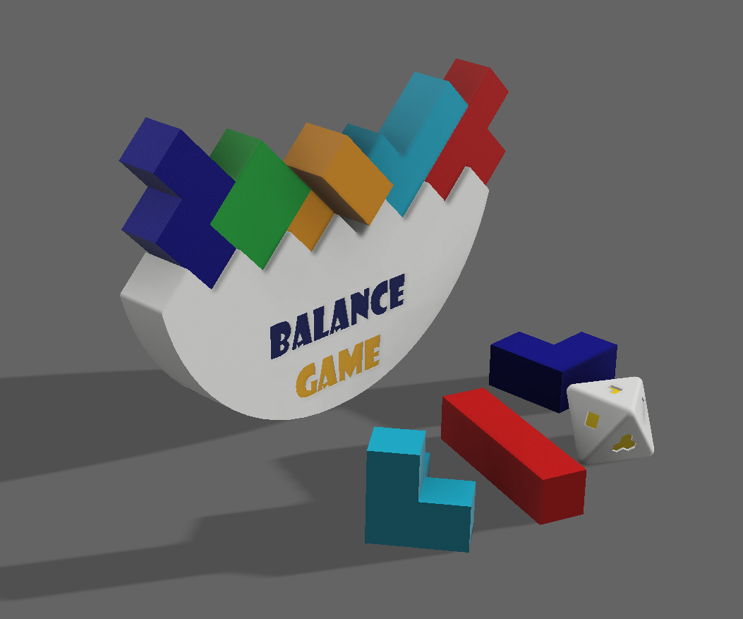 3D Printable Balancing & Stacking Game V2 — miniatura 5