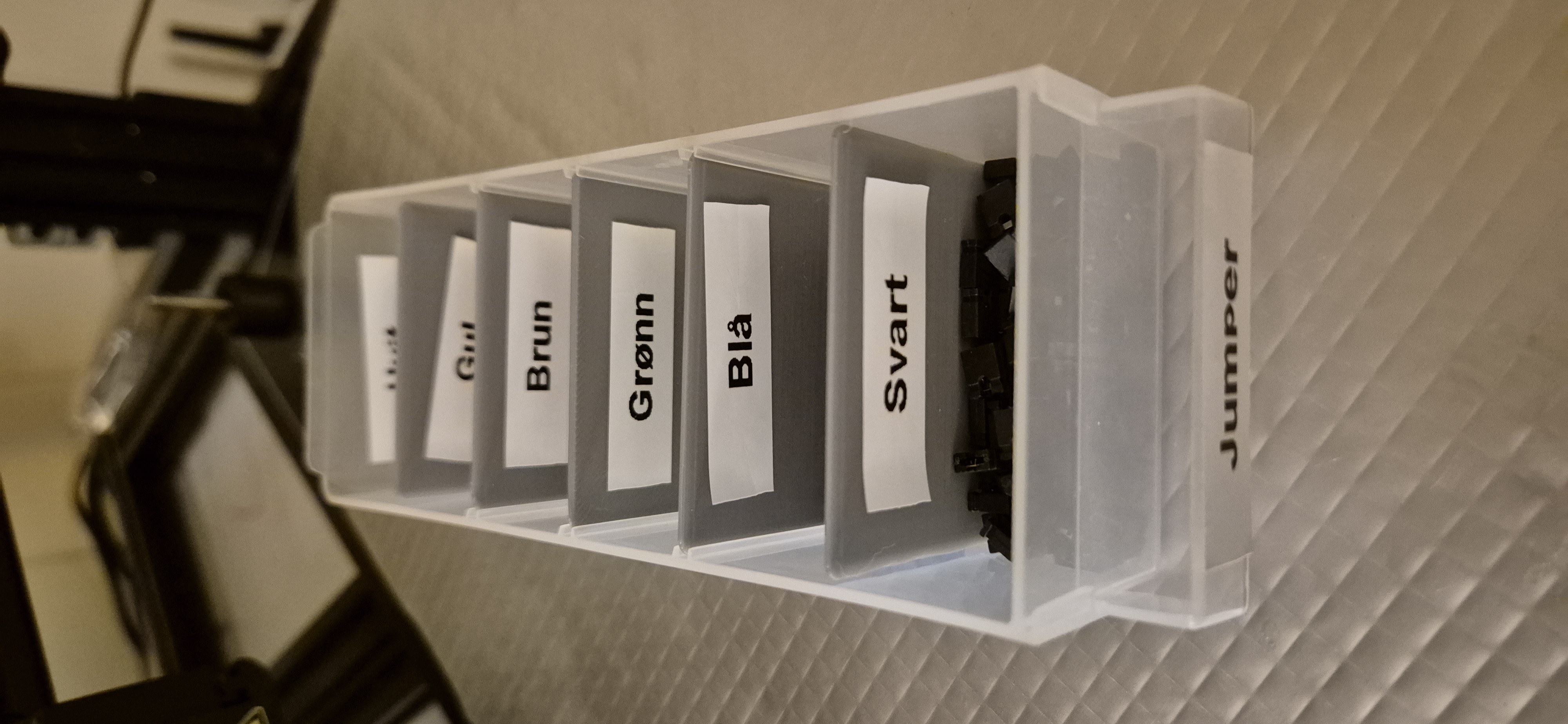 Parametric separator walls for drawers in the Clas Ohlson / Raaco parts cabinet