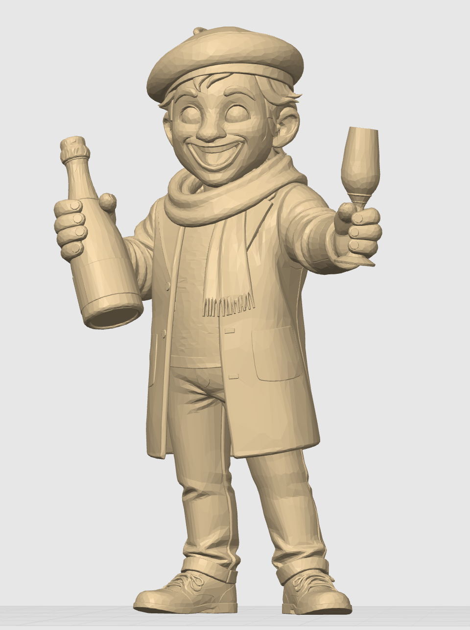 Champagneman 3D model by Alexander Logach