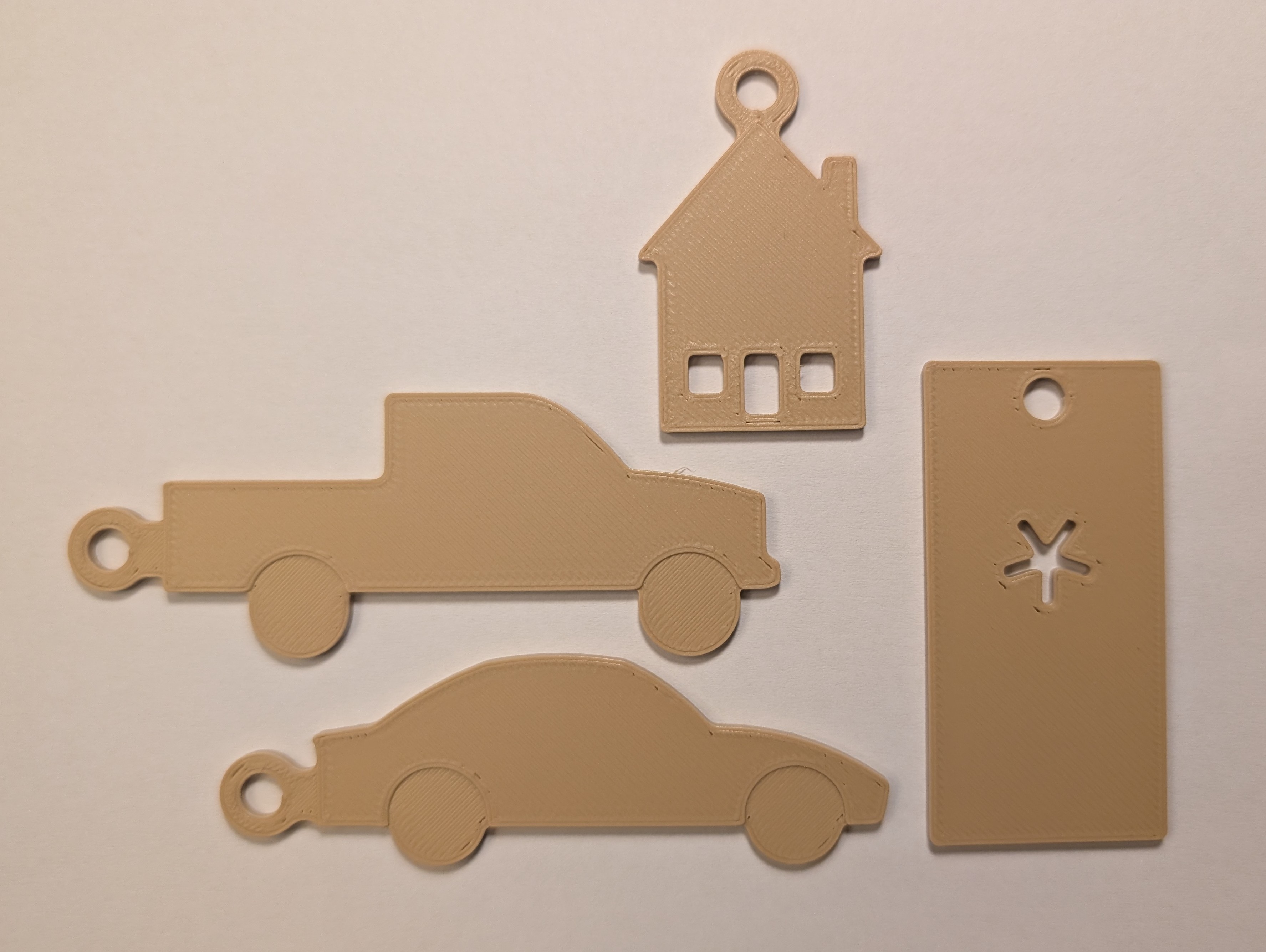 Keychain Blanks - Household Shapes 1