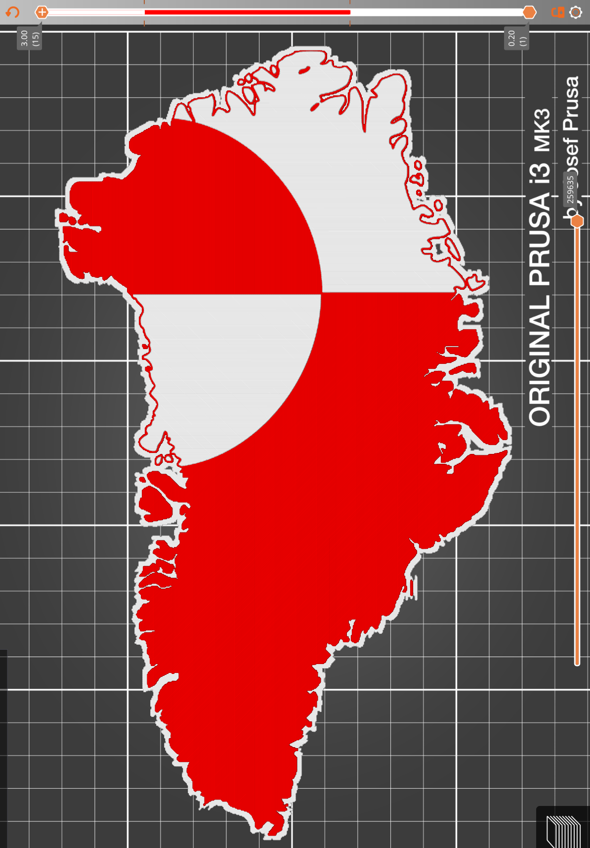 Greenland flag/map/plaque