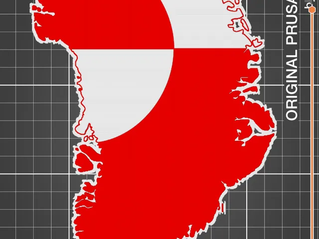 Greenland flag/map/plaque