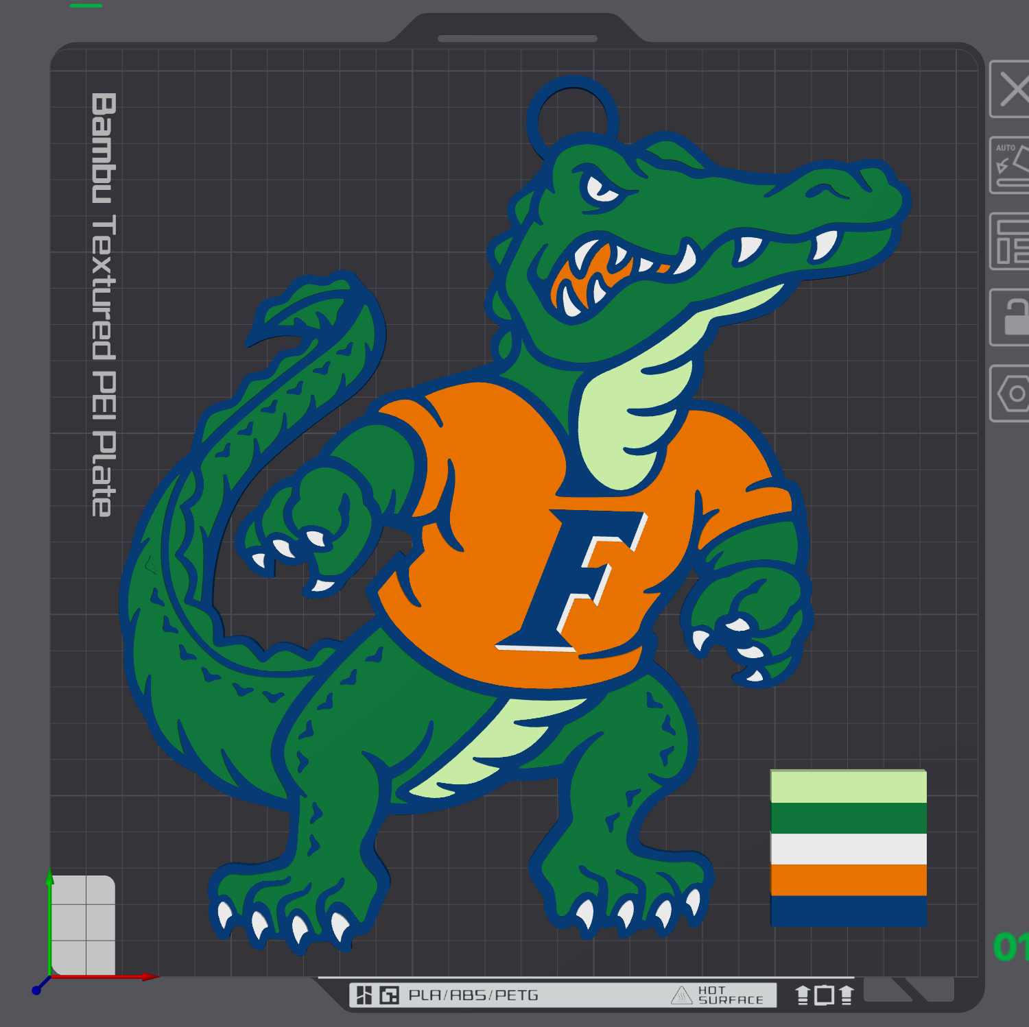 Florida Gators Oversized Necklace Retro Logo