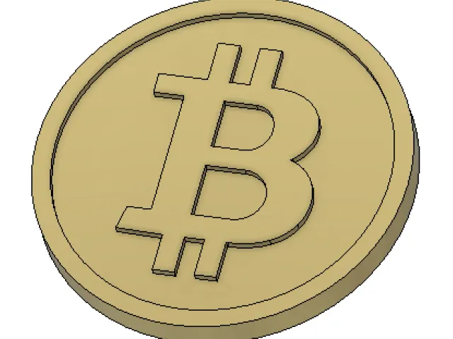 Bitcoin Coin / 2 Colored